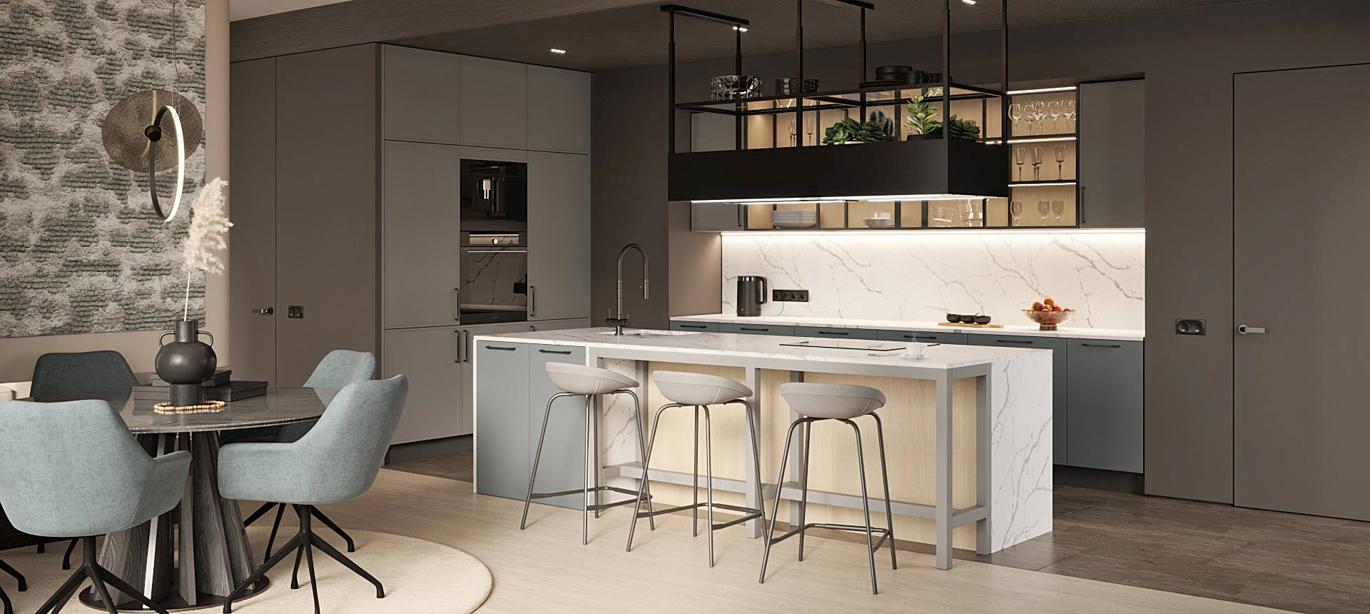 эмаль цвет NCS S 3500-N / Лунный топаз матовый 