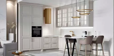 Кухни под потолок: 30 фото в интерьере, плюсы и минусы