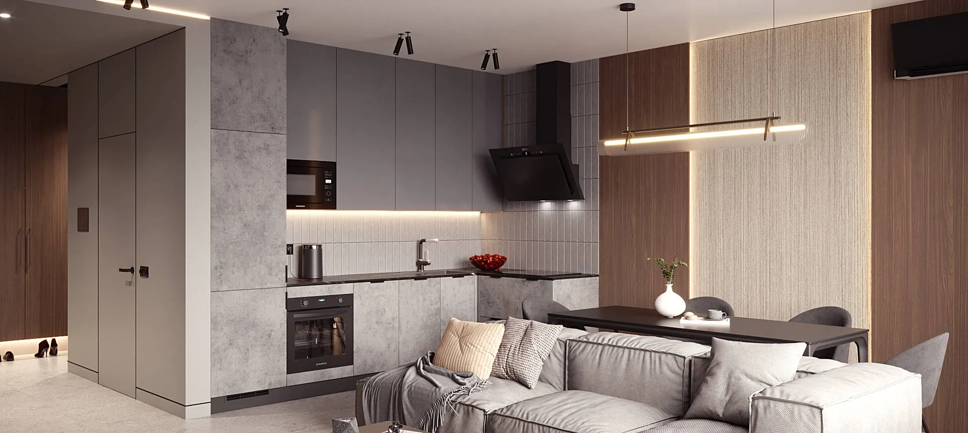 Бетон Чикаго светло-серый / Серый&nbsp;монументальный&nbsp;