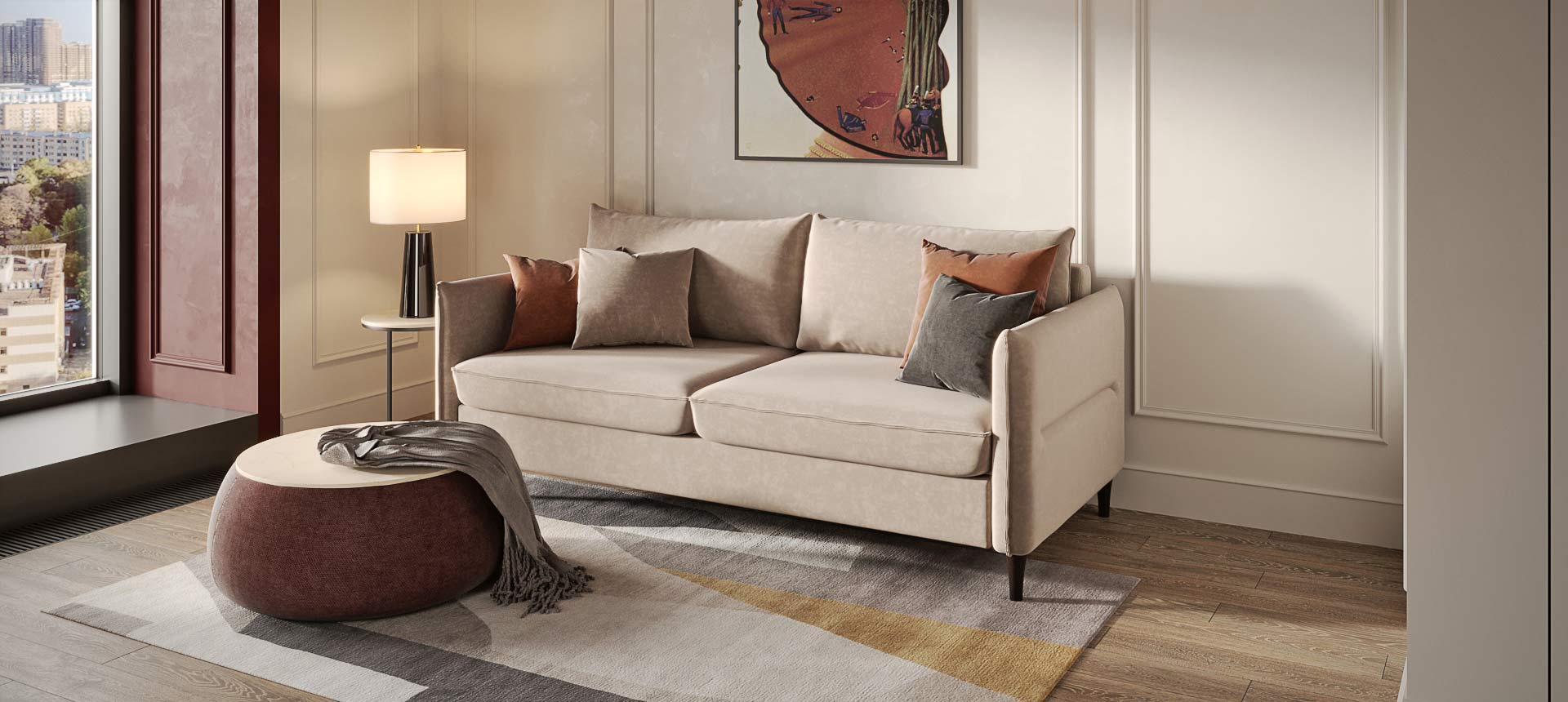 Микровелюр NEWTONE цвет Light beige