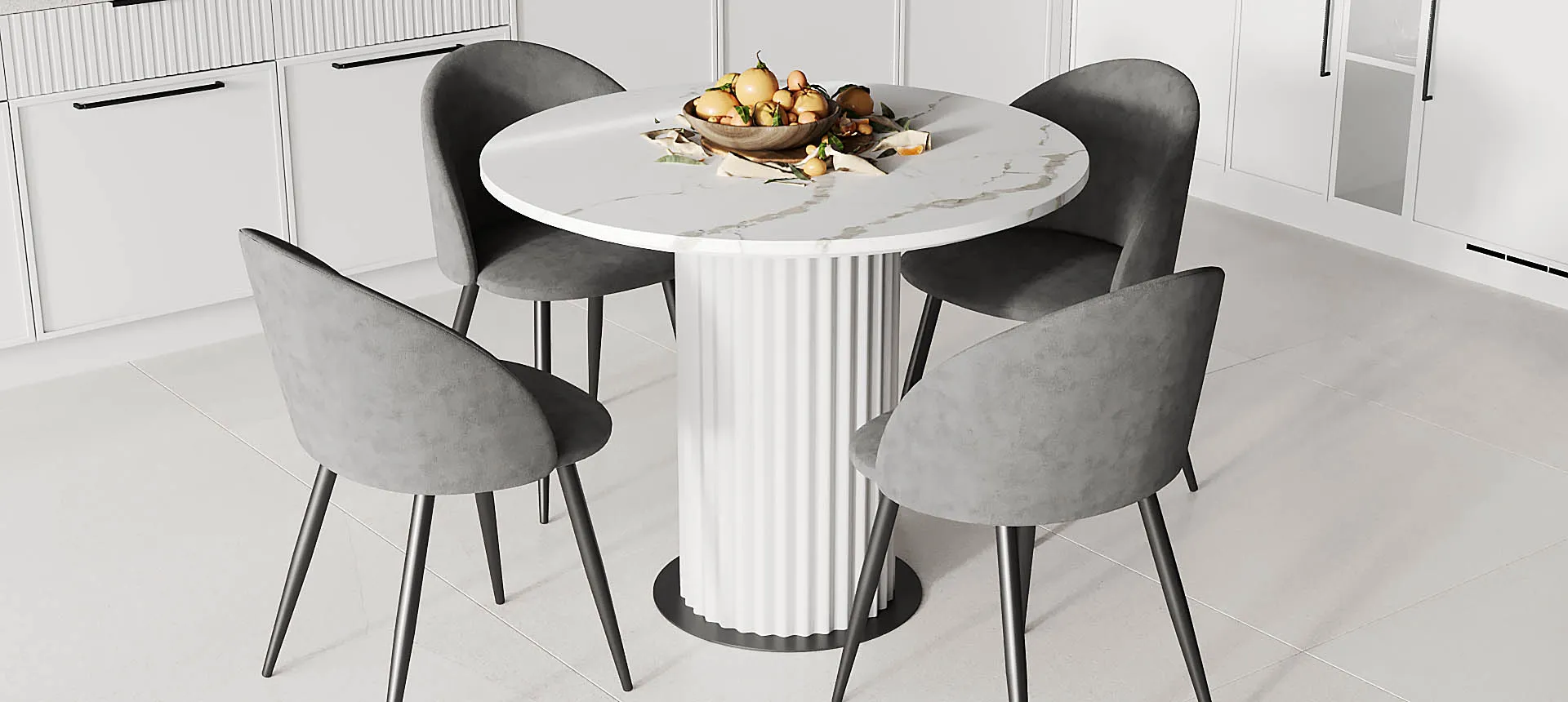 кварцевый агломерат Калаката Сильва / эмаль&nbsp;цвет&nbsp;Белый&nbsp;