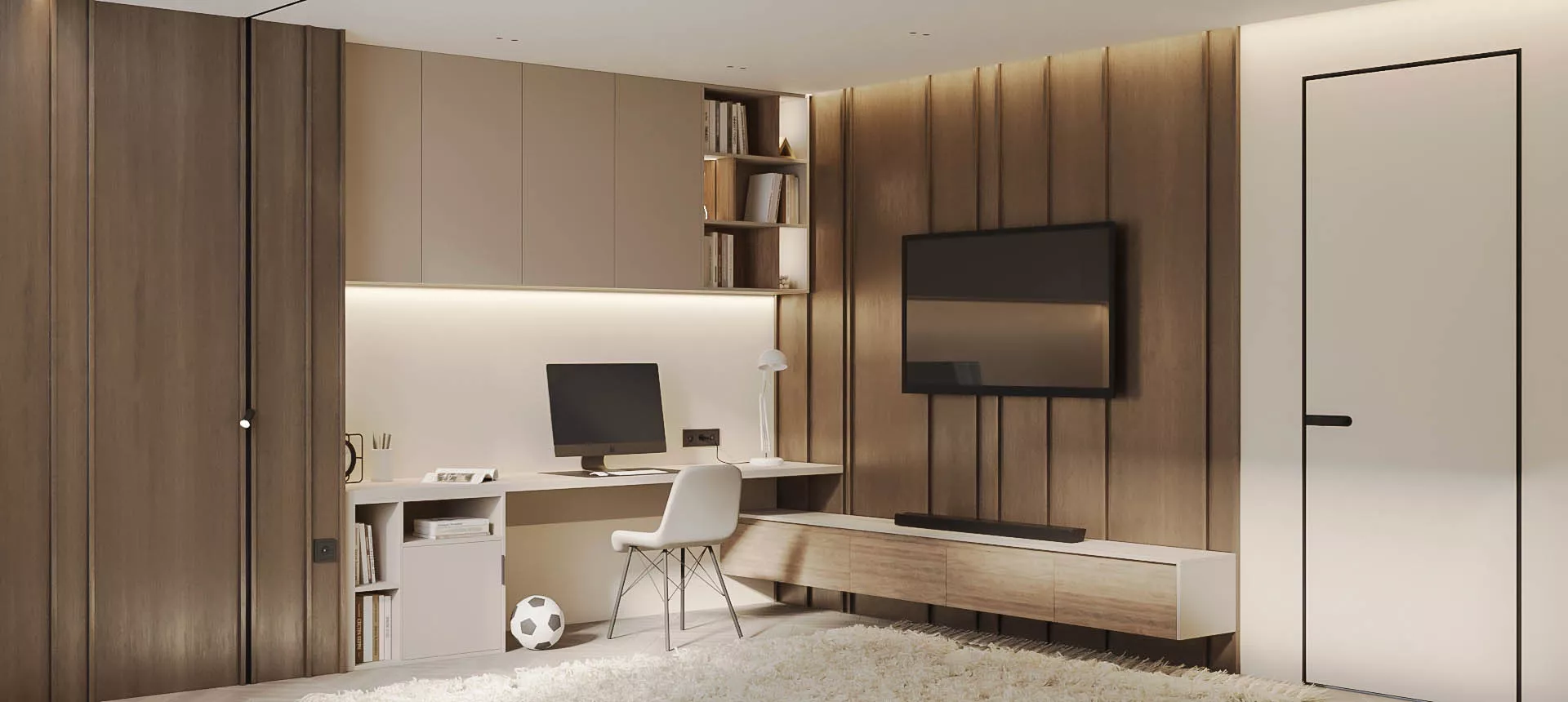 Белый Фарфоровый Оникс / Орех Карини белёный 