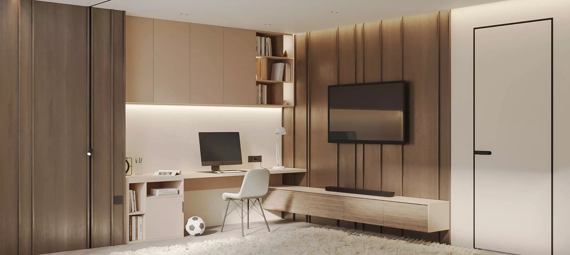 Кашемир серый / Орех Карини белёный 