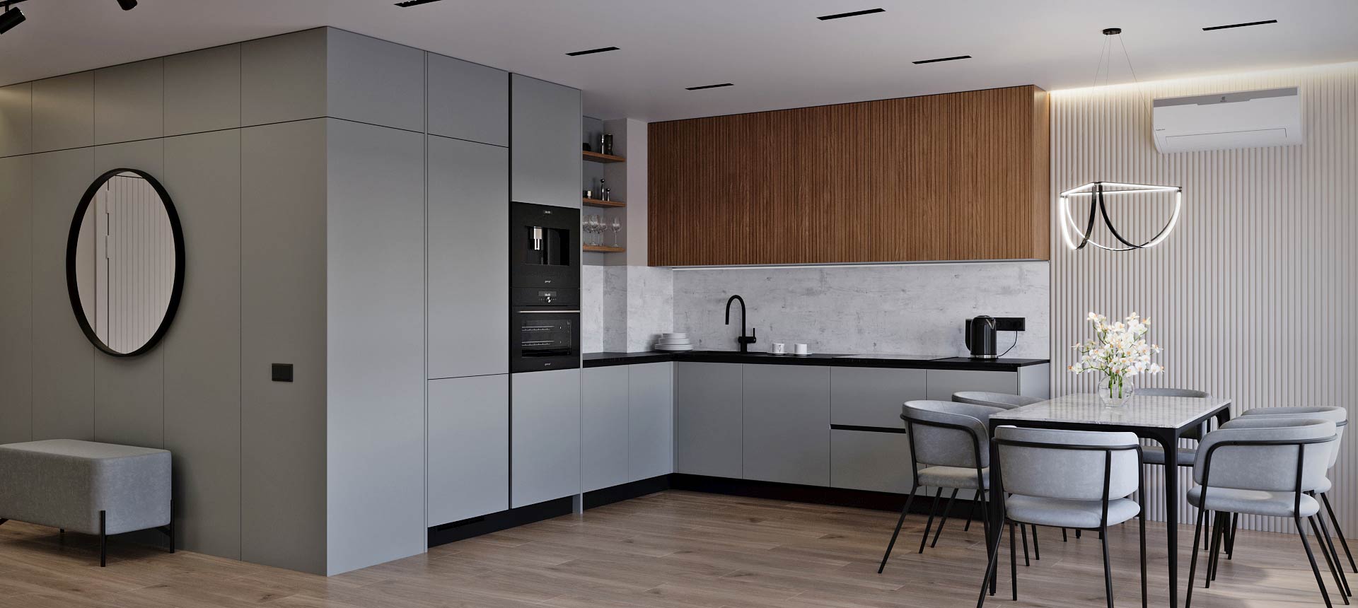 Стальной графит / Орех Линкольн 