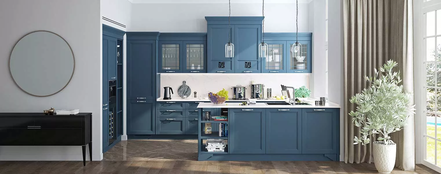 Синяя кухня в интерьере – фото и свежие идеи дизайна