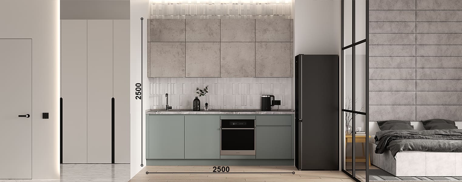 Кухня Фабио Комфорт сет 18 (2.5 м, прямая) - фото № 7