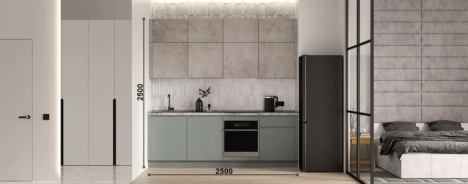 Кухня Фабио Комфорт сет 18 (2.5 м, прямая) - фото № 7