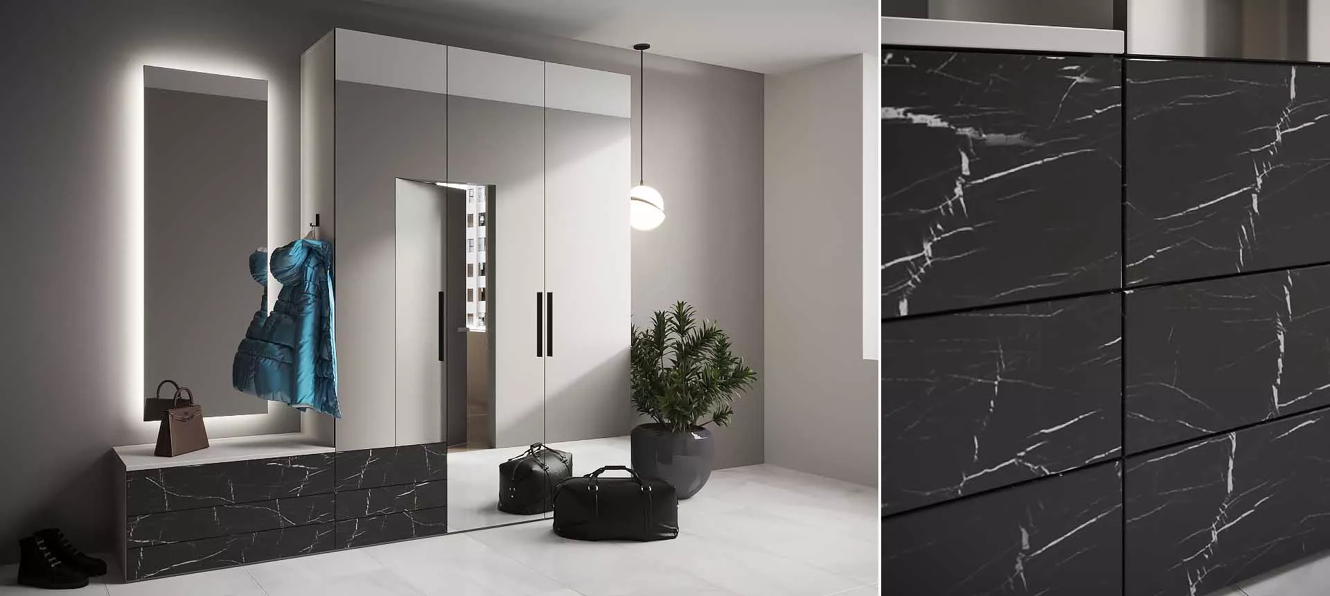 Камень Пьетра Гриджиа чёрный