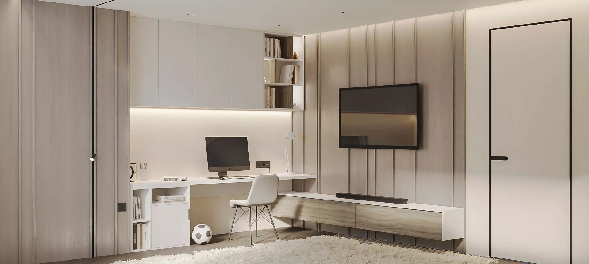 Белый / Древесина Шорвуд 