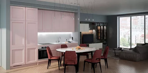 Уютная кухня для большой семьи