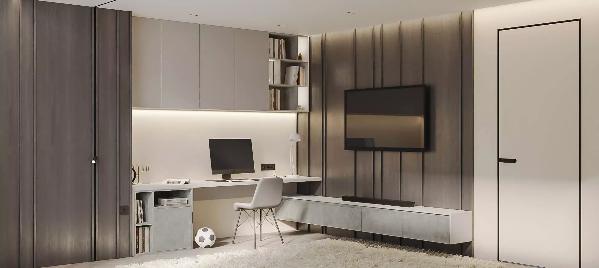 Горный хрусталь матовый / Бетон Чикаго светло-серый 