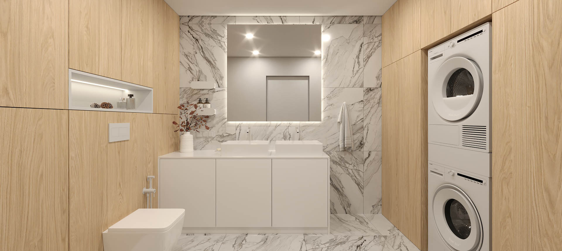 Дуб Каселла / Белый премиум 