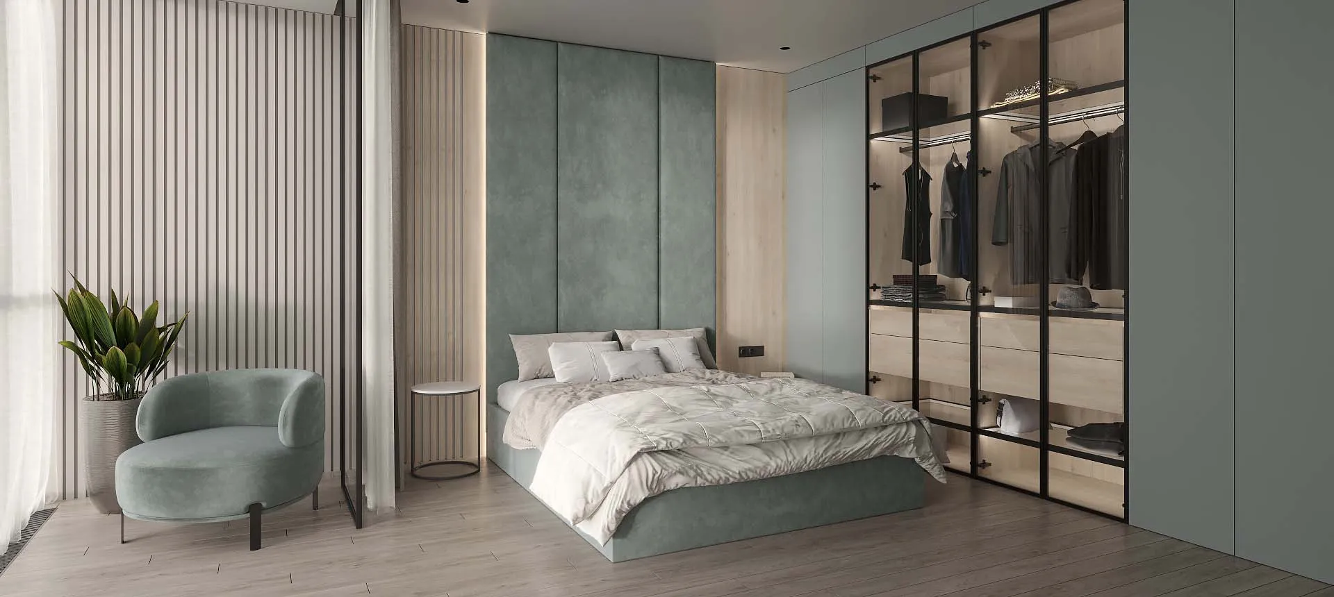 Лунный топаз матовый / микровелюр Model цвет Moss