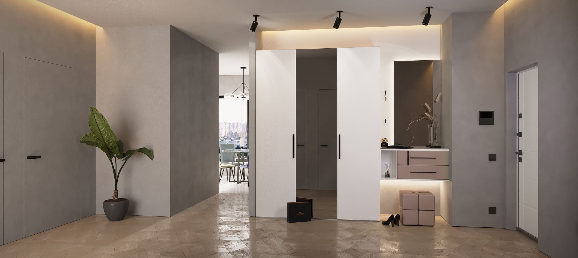 стекло Lacobel цвет RAL 9003 / Розовый Кварц