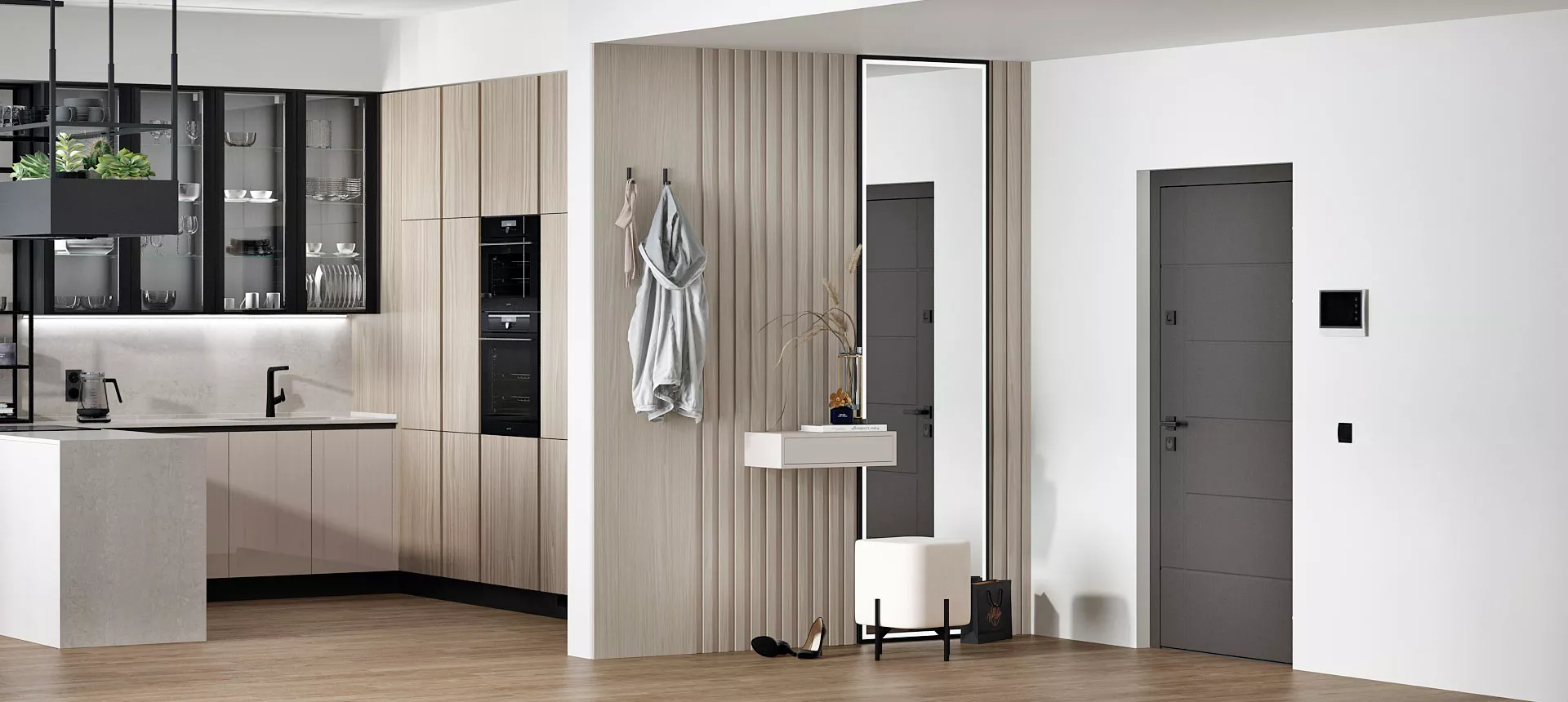 Дуб Майами / Кашемир&nbsp;серый&nbsp;