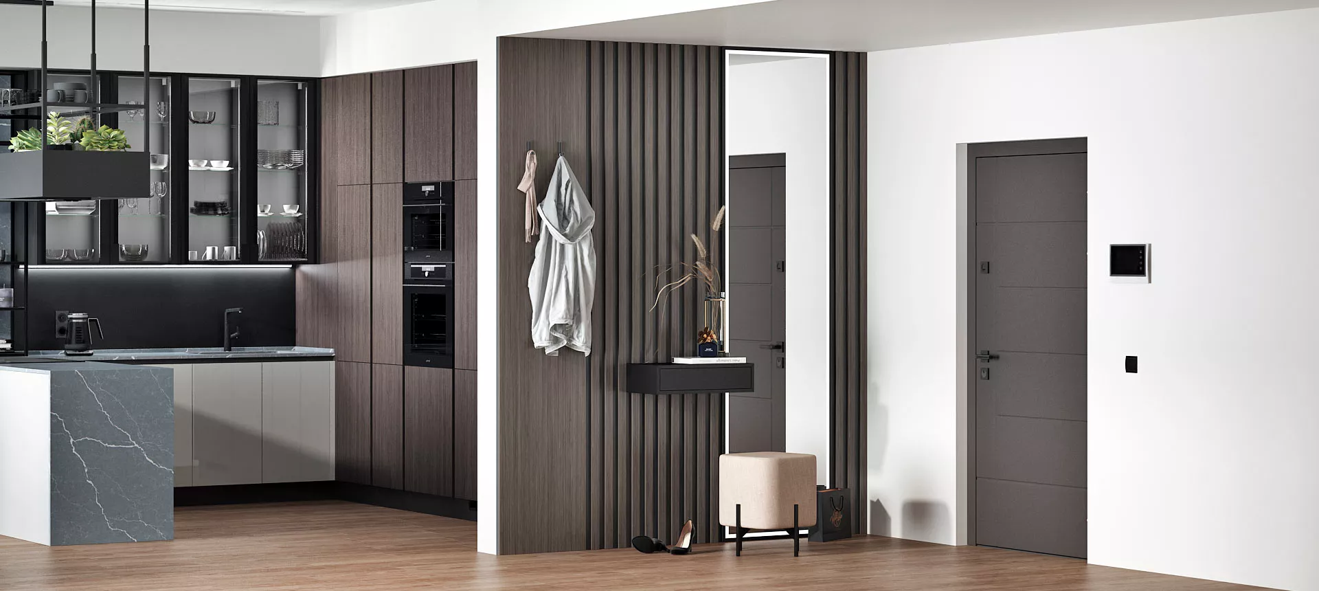 Дуб дымчатый / эмаль&nbsp;цвет&nbsp;Чёрный&nbsp;