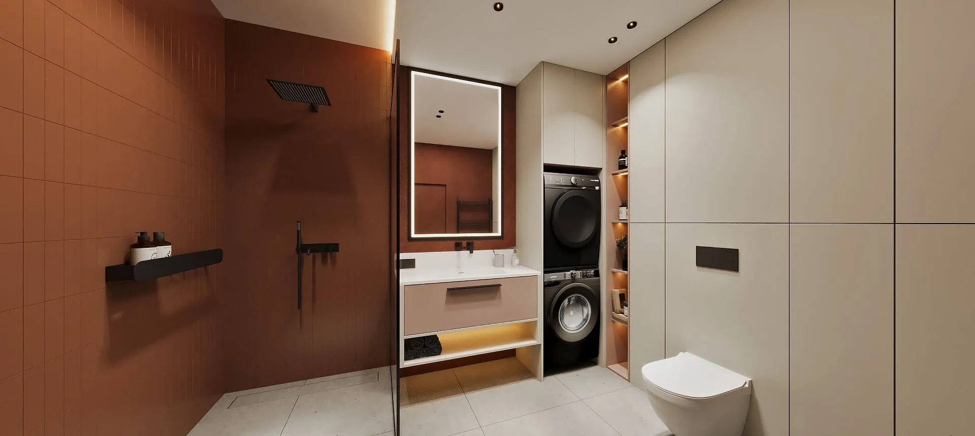 Белый Фарфоровый Оникс / Розовый кварц 