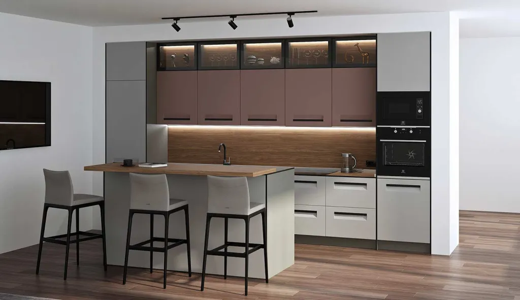 Дерево, стекло, металл: топ-20 сочетаний для современной кухни - фото №45