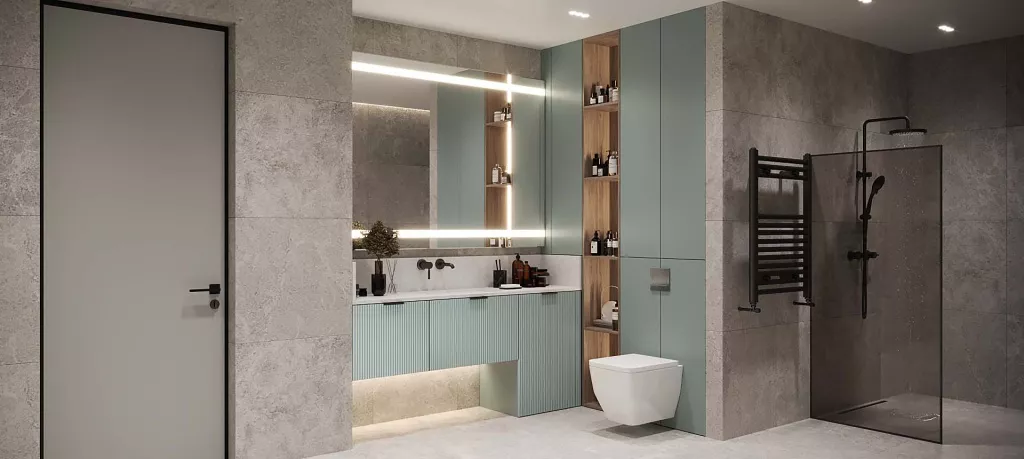 Дизайн ванной комнаты 2023-2024 - фото №7