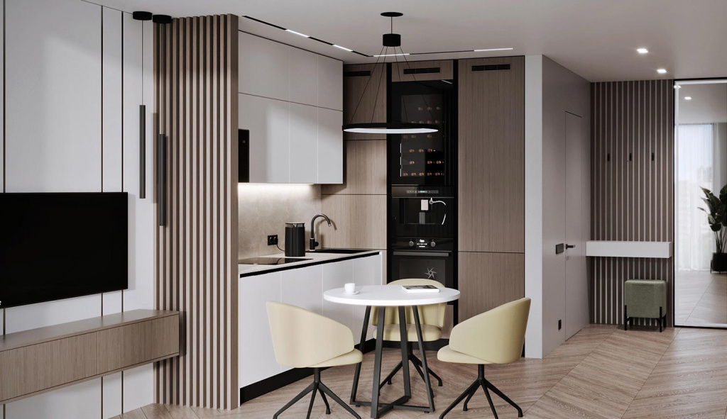 Варианты зонирования квартир свободной планировки - фото №13