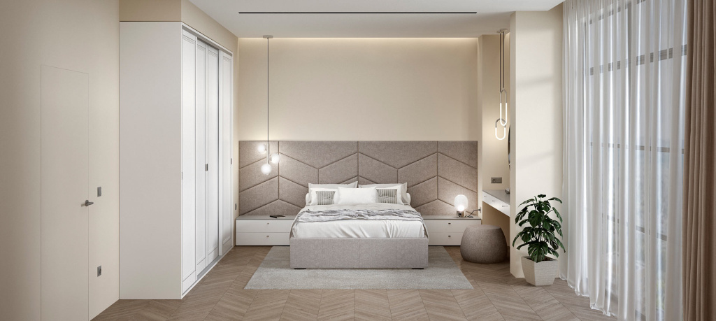 Технологии, минимализм и уют: тренды в дизайне современной спальни - фото №7