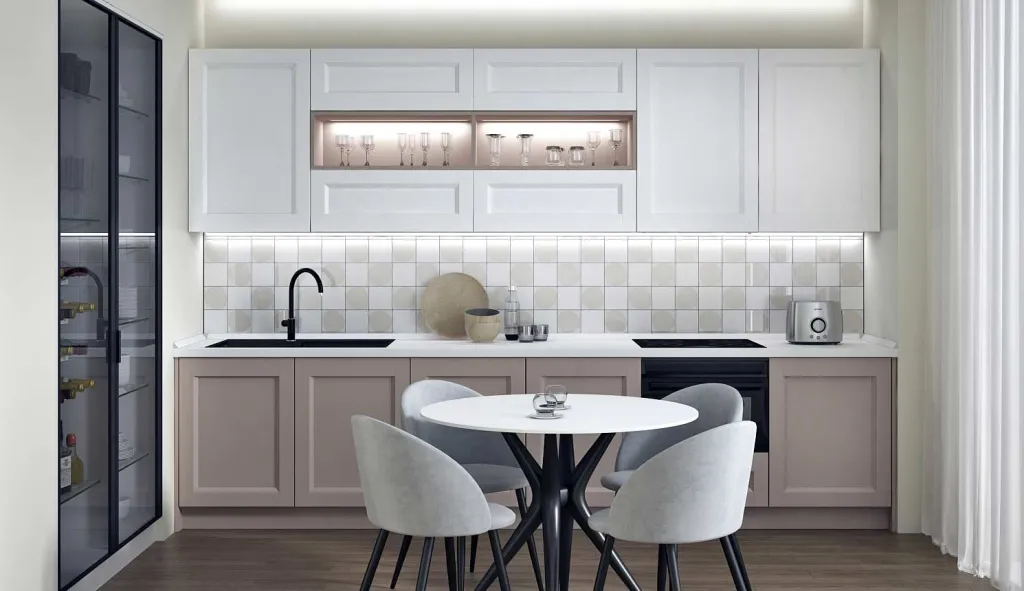 Дерево, стекло, металл: топ-20 сочетаний для современной кухни - фото №38