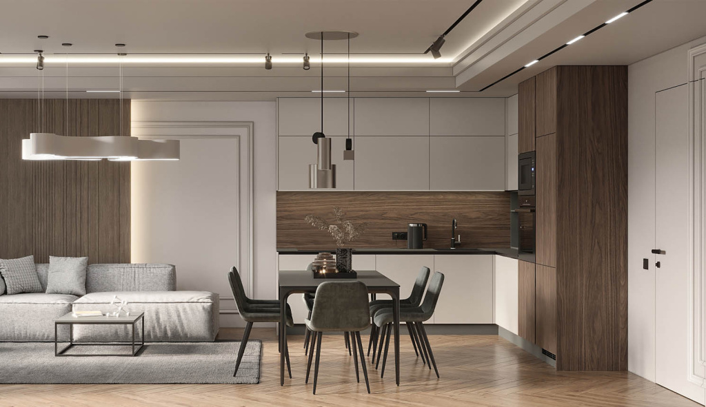 Варианты зонирования квартир свободной планировки - фото №8