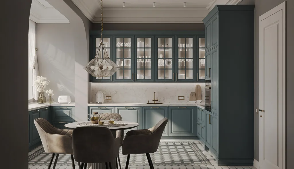 Дерево, стекло, металл: топ-20 сочетаний для современной кухни - фото №31