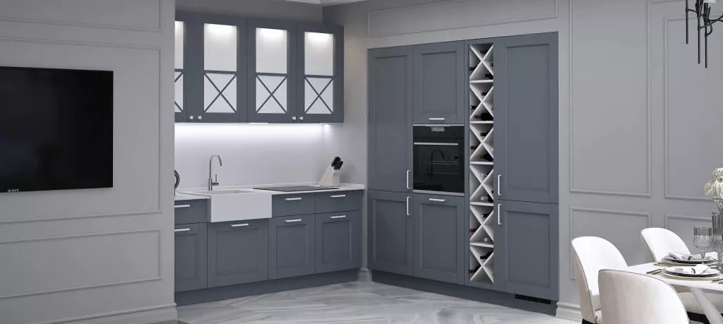 Синяя кухня в интерьере: 100 вариантов дизайна - фото №21