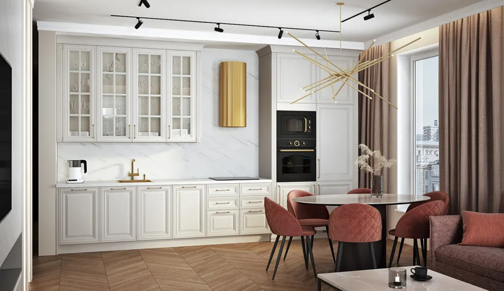 Дерево, стекло, металл: топ-20 сочетаний для современной кухни - фото №35