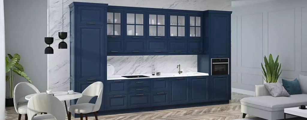 Синяя кухня в интерьере: 100 вариантов дизайна - фото №19