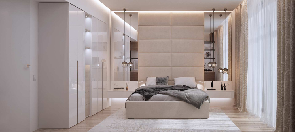 Технологии, минимализм и уют: тренды в дизайне современной спальни - фото №11