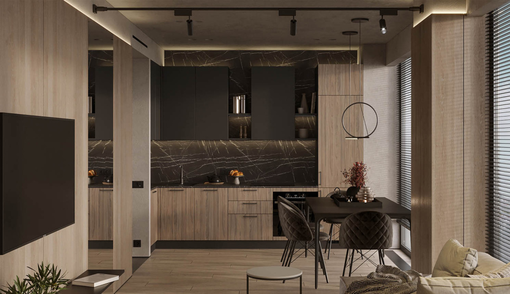 Как оформить кухню в темных тонах. Советы экспертов - фото №15