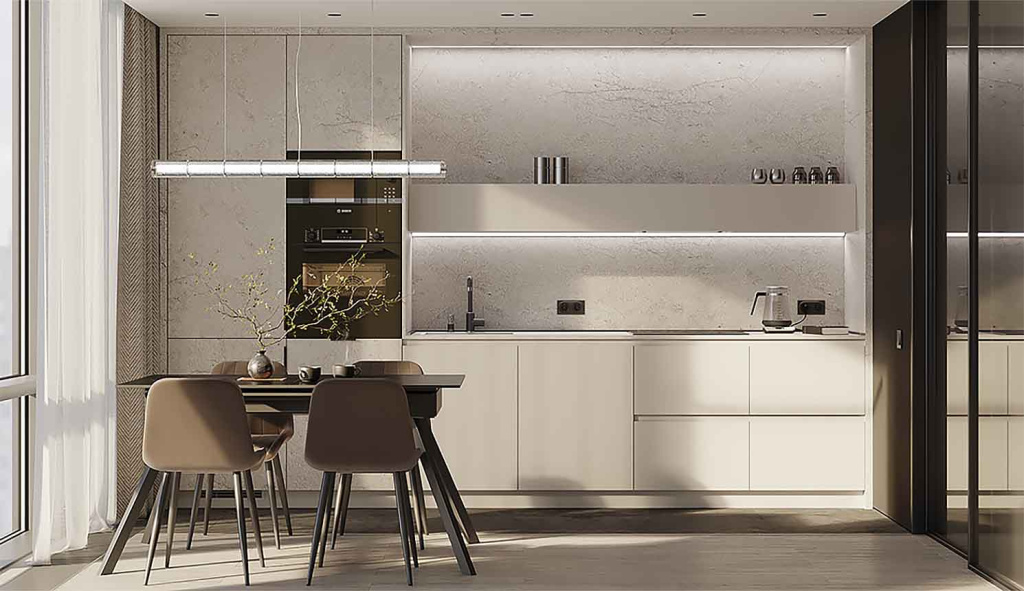 Современная кухня для молодой пары без детей - фото №16