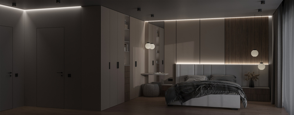 Технологии, минимализм и уют: тренды в дизайне современной спальни - фото №14