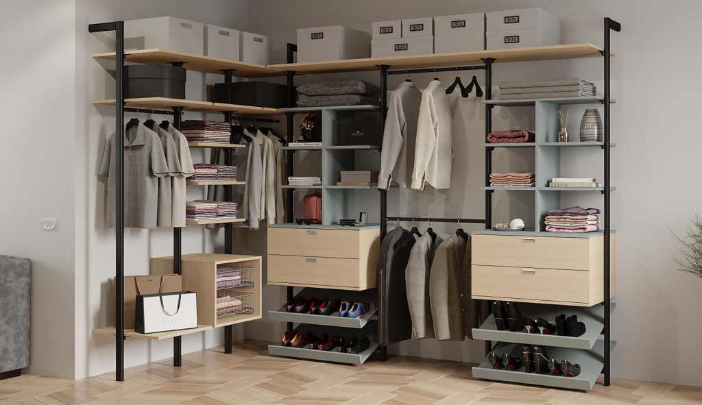 Как обустроить гардеробную на 3 кв. метрах - фото №28