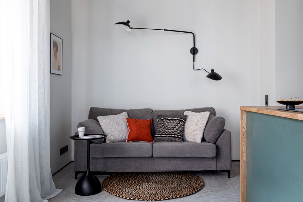 Северная сдержанность и южный темперамент в однокомнатной квартире - фото №14