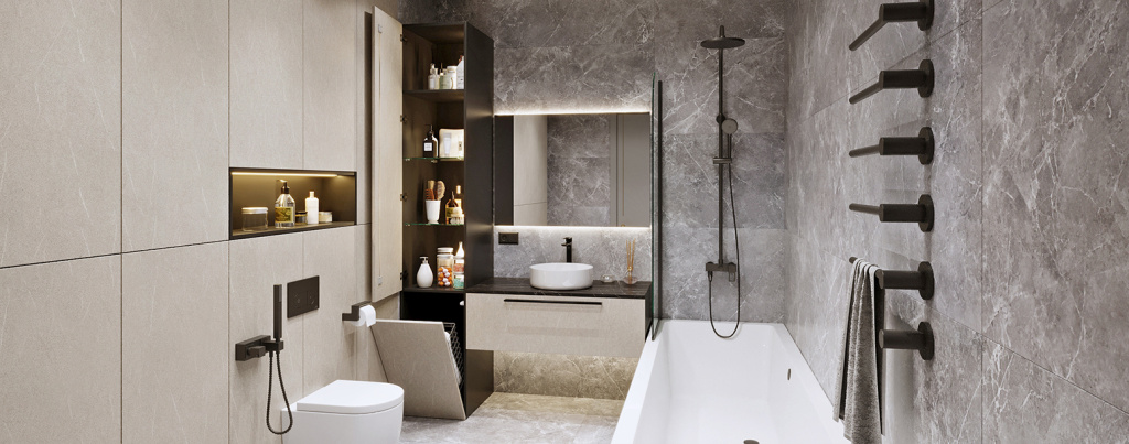 7 лайфхаков, как сделать удобную ванную в маленькой квартире - фото №1