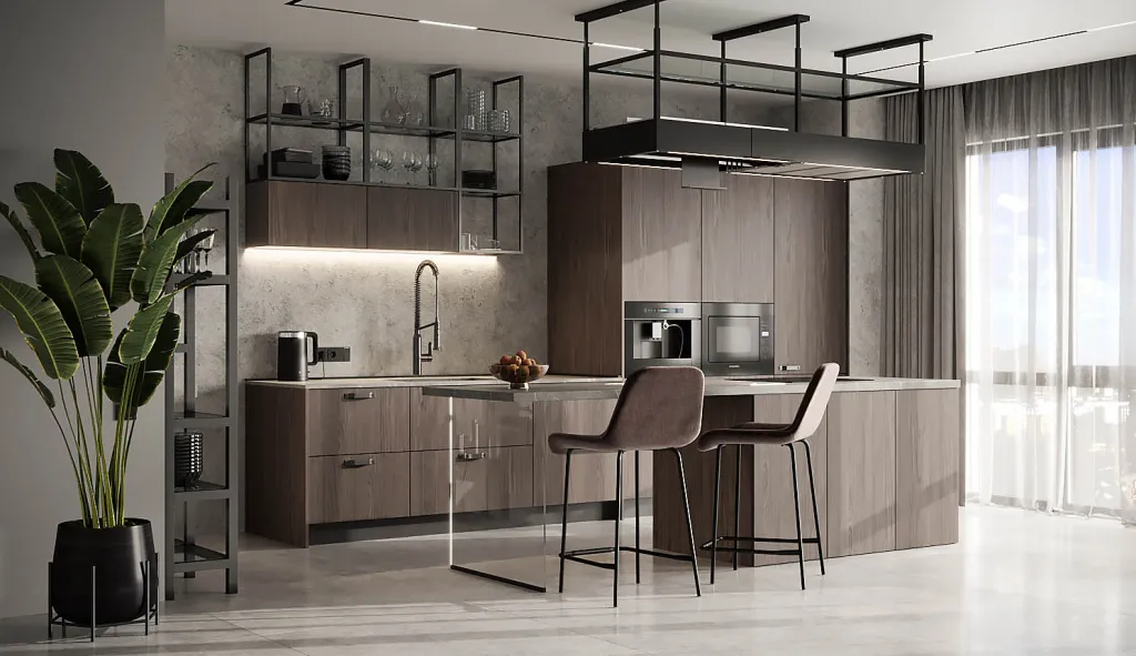 Дерево, стекло, металл: топ-20 сочетаний для современной кухни - фото №17