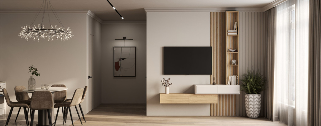 Варианты зонирования квартир свободной планировки - фото №22