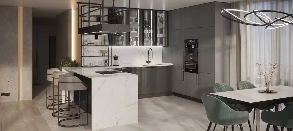 П-образная кухня: как правильно выбрать и обустроить - фото №26