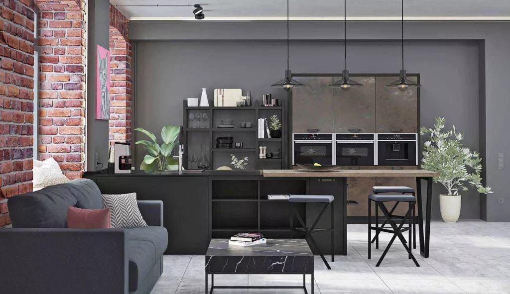 Кухни в стиле лофт: 100 фото дизайна интерьера - фото №57