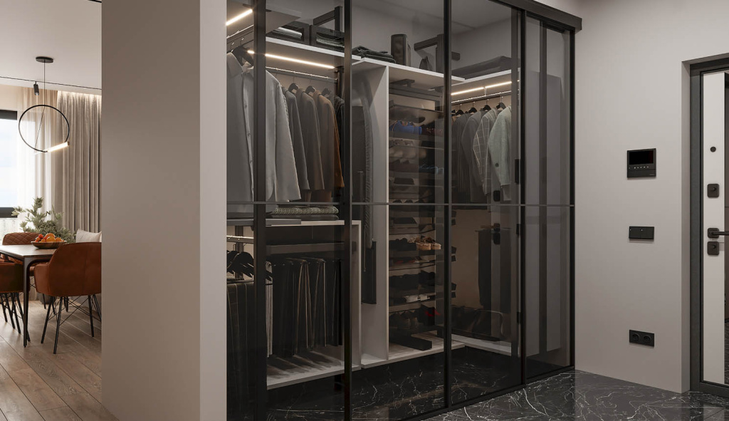 Как обустроить гардеробную на 3 кв. метрах - фото №22