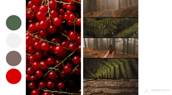 Интерьер цвета листвы и спелых ягод для загородного дома - фото №4