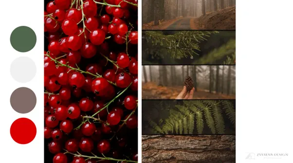 Интерьер цвета листвы и спелых ягод для загородного дома - фото №4
