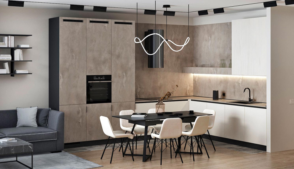 Современная кухня для молодой пары без детей - фото №4