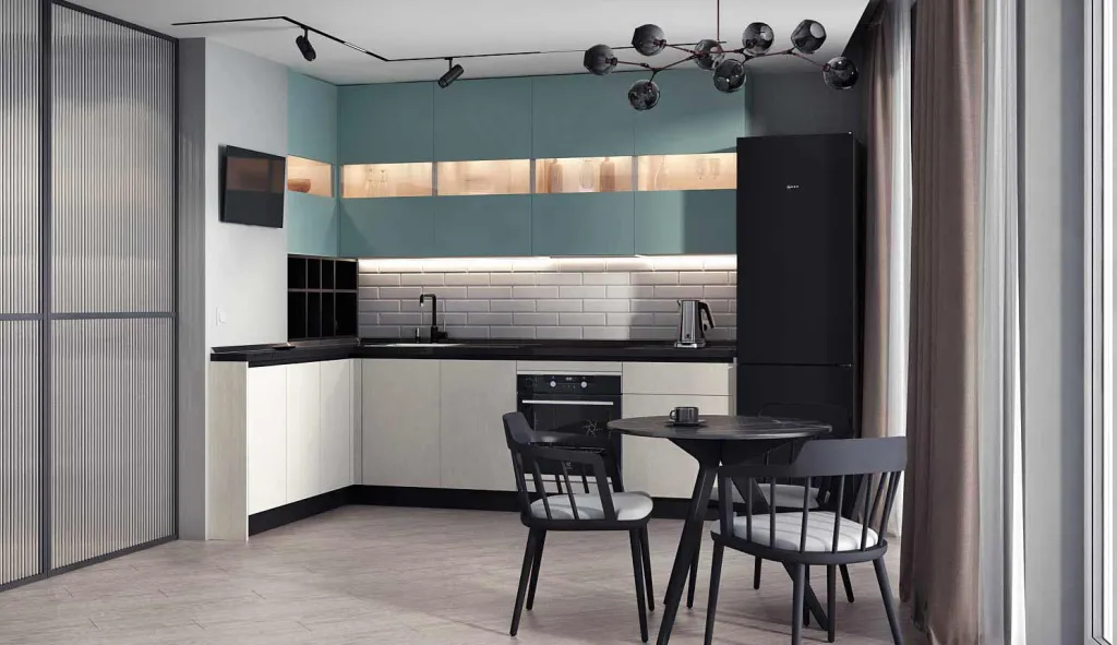 Дерево, стекло, металл: топ-20 сочетаний для современной кухни - фото №40