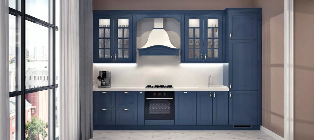 Синяя кухня в интерьере: 100 вариантов дизайна - фото №18