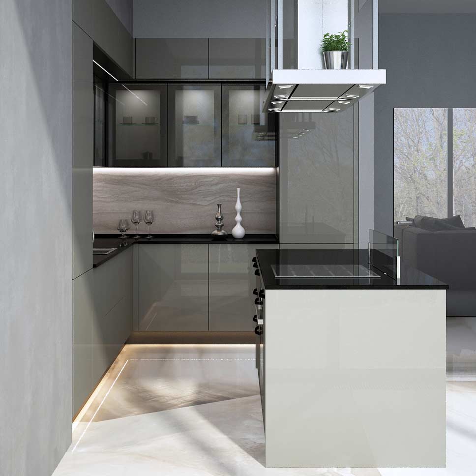 Серая кухня в интерьере: 40 фото и идеи дизайна - фото №14