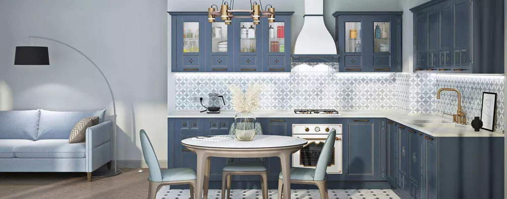 Синяя кухня в интерьере: 100 вариантов дизайна - фото №17